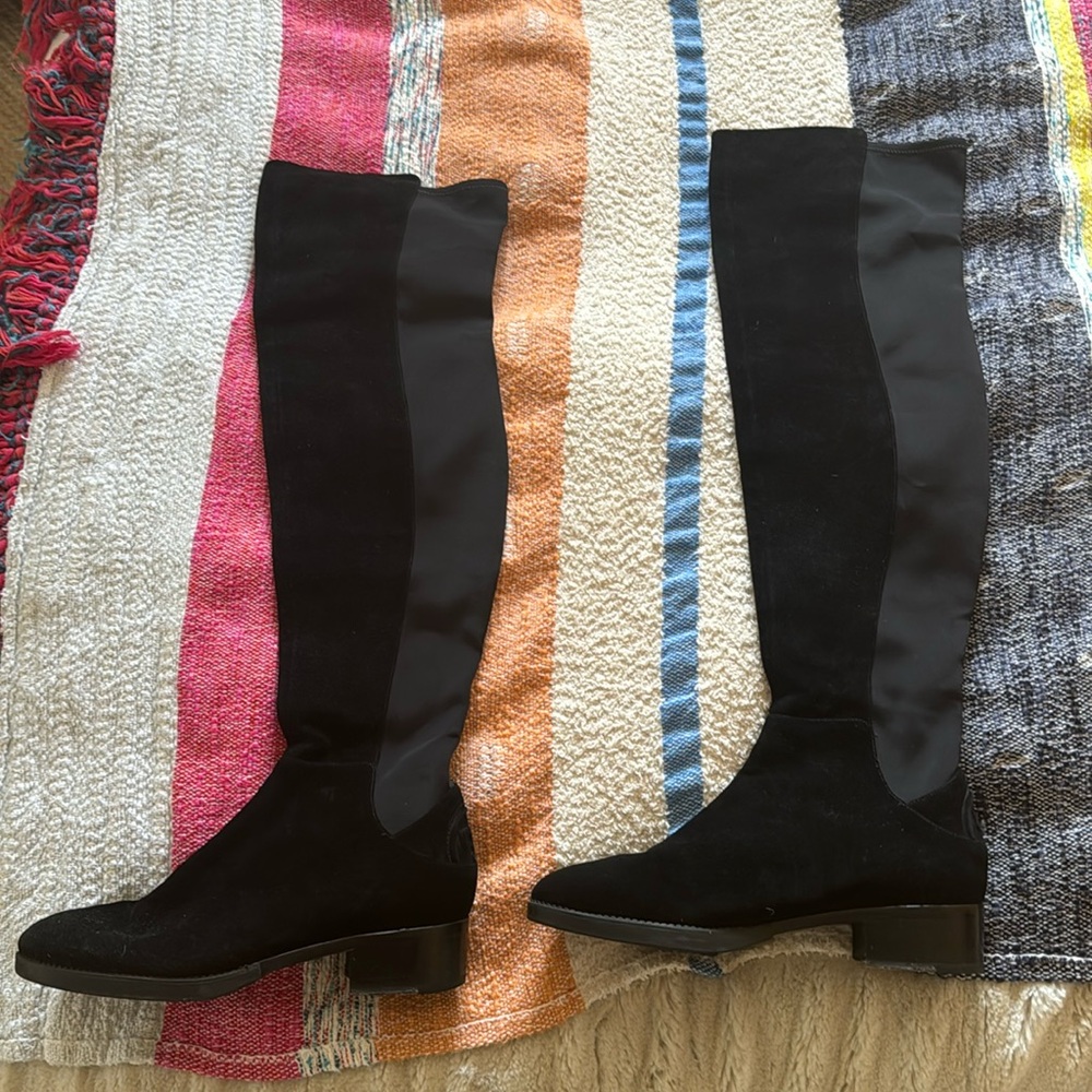 Tory Burch over the knee suede boots